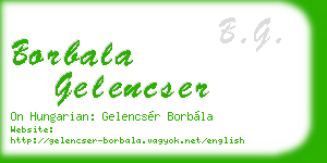 borbala gelencser business card