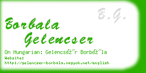 borbala gelencser business card